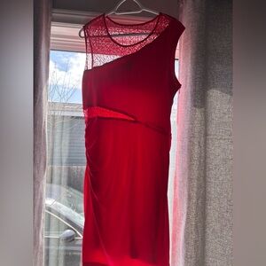 Elegant Red Sleeveless Dress